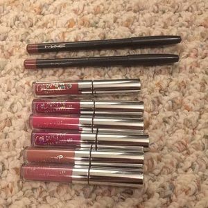 Mac lip liners and Color Pop liquid lipstick